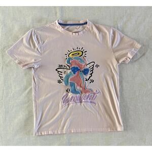 BKYS Black Keys Moment Embroidered Bear Pink T-Shirt Medium